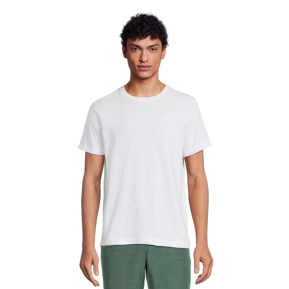 George Mens Moisture Wicking Crew Neck Short Sleeve Tee White Size M 38-40 NEW